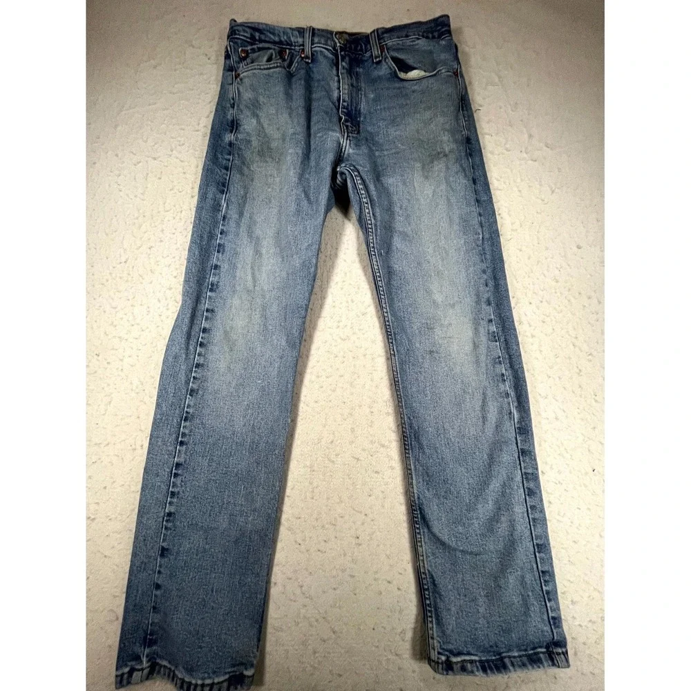 Y2K Levi's 505 Regular Fit Jeans Mens 32x30 Blue Denim Light Wash Straight Retro